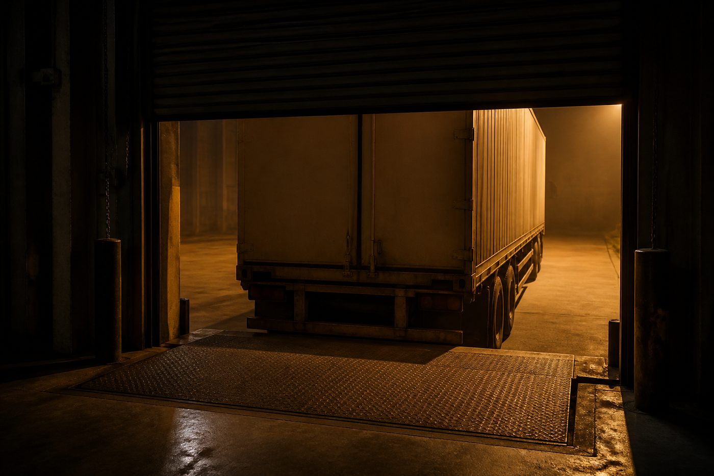 Loading dock at night